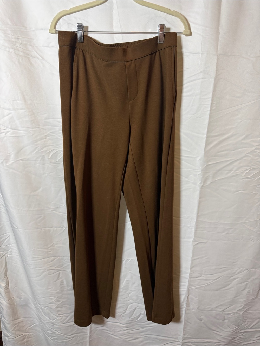 J Jill Brown Women's Pull-On Straight-Leg Pants